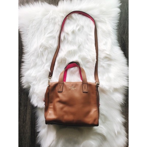 kate spade Handbags - Kate Spade Brown/Pink Crossbody Handbag